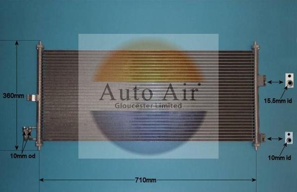 Auto Air Gloucester 16-6205 - Конденсатор, кондиціонер avtolavka.club