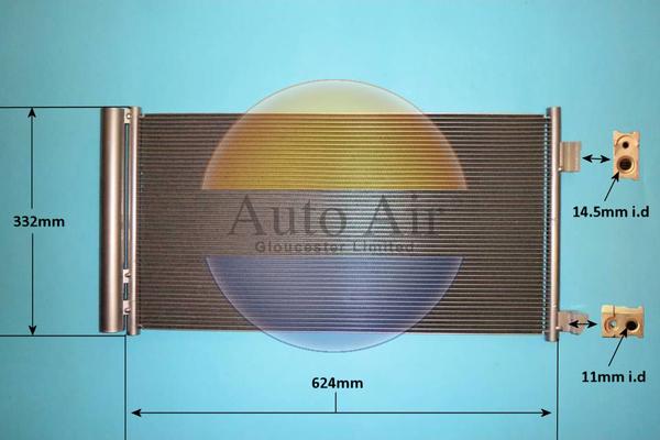 Auto Air Gloucester 160073 - Конденсатор, кондиціонер avtolavka.club