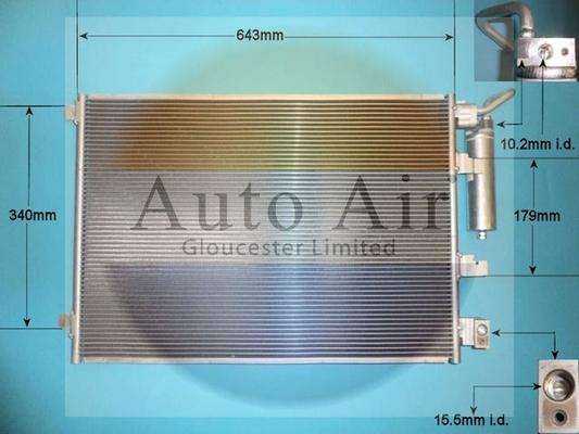 Auto Air Gloucester 16-1452 - Конденсатор, кондиціонер avtolavka.club