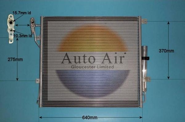 Auto Air Gloucester 16-1401 - Конденсатор, кондиціонер avtolavka.club