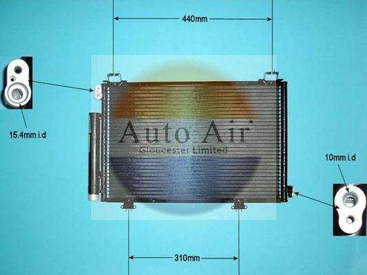 Auto Air Gloucester 16-1028A - Конденсатор, кондиціонер avtolavka.club