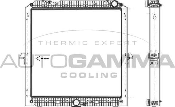 Autogamma 405524 - Радіатор, охолодження двигуна avtolavka.club