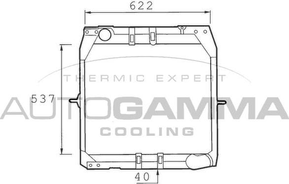 Autogamma 400224 - Радіатор, охолодження двигуна avtolavka.club