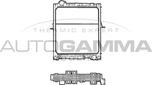 Autogamma 401470 - Радіатор, охолодження двигуна avtolavka.club