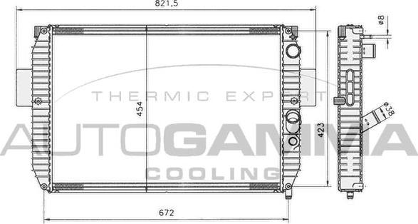 Autogamma 403494 - Радіатор, охолодження двигуна avtolavka.club