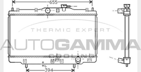 Autogamma 104514 - Радіатор, охолодження двигуна avtolavka.club