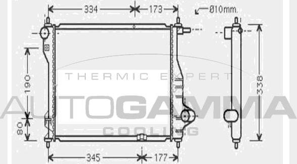 Autogamma 104630 - Радіатор, охолодження двигуна avtolavka.club
