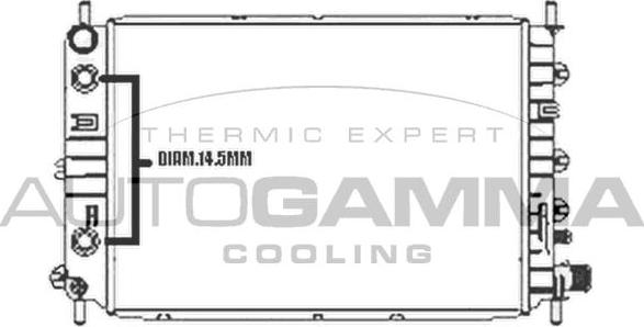 Autogamma 104170 - Радіатор, охолодження двигуна avtolavka.club