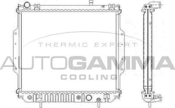 Autogamma 104838 - Радіатор, охолодження двигуна avtolavka.club