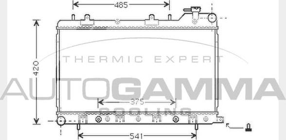 Autogamma 104309 - Радіатор, охолодження двигуна avtolavka.club