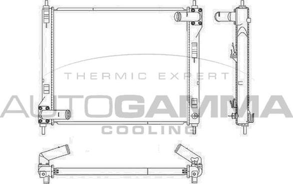 Autogamma 105992 - Радіатор, охолодження двигуна avtolavka.club