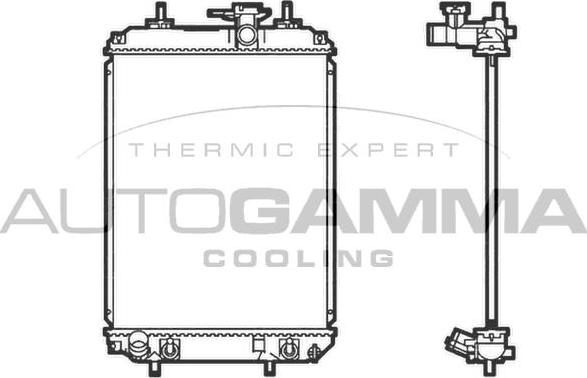 Autogamma 105562 - Радіатор, охолодження двигуна avtolavka.club