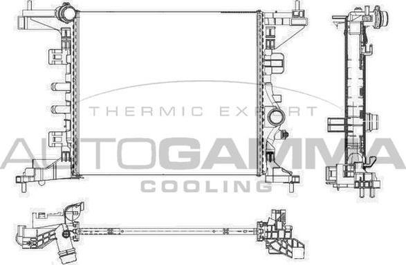 Autogamma 105623 - Радіатор, охолодження двигуна avtolavka.club