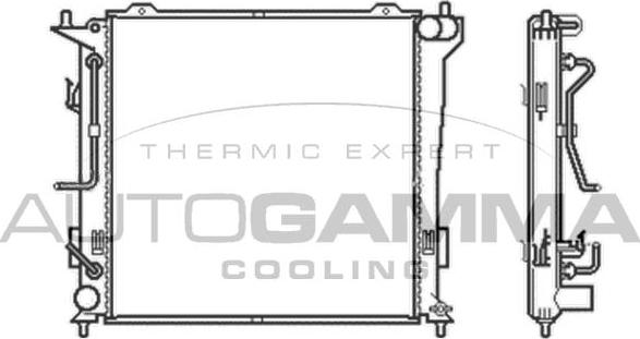 Autogamma 105050 - Радіатор, охолодження двигуна avtolavka.club