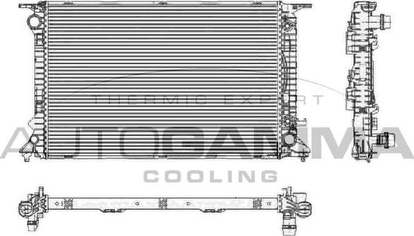 Autogamma 105159 - Радіатор, охолодження двигуна avtolavka.club