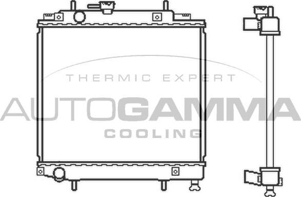 Autogamma 105160 - Радіатор, охолодження двигуна avtolavka.club