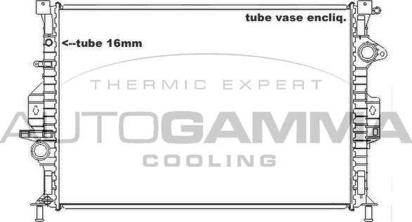 Autogamma 105161 - Радіатор, охолодження двигуна avtolavka.club