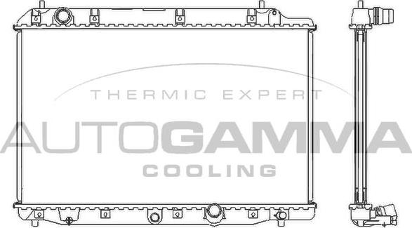 Autogamma 105126 - Радіатор, охолодження двигуна avtolavka.club