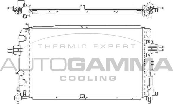 Autogamma 105175 - Радіатор, охолодження двигуна avtolavka.club
