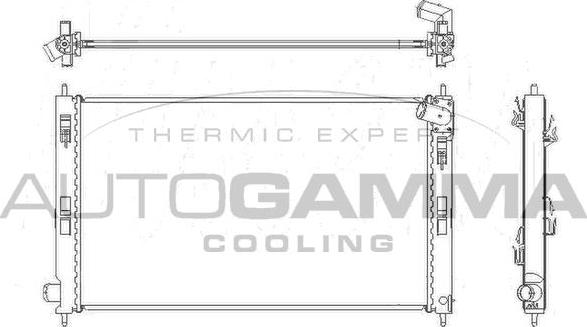 Autogamma 105216 - Радіатор, охолодження двигуна avtolavka.club