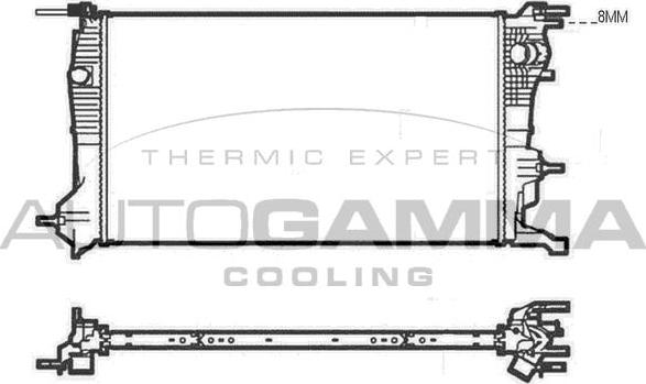 Autogamma 105217 - Радіатор, охолодження двигуна avtolavka.club
