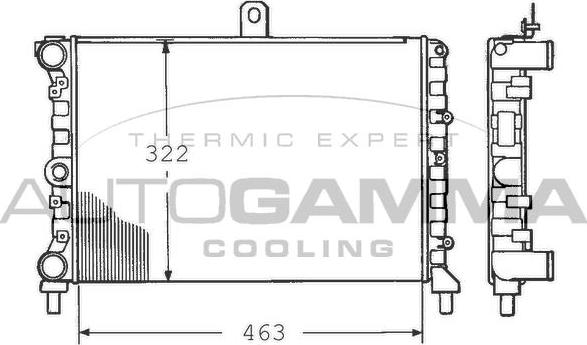 Autogamma 100451 - Радіатор, охолодження двигуна avtolavka.club