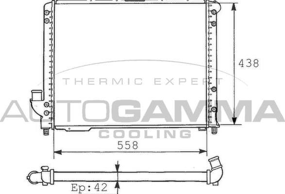 Autogamma 100466 - Радіатор, охолодження двигуна avtolavka.club