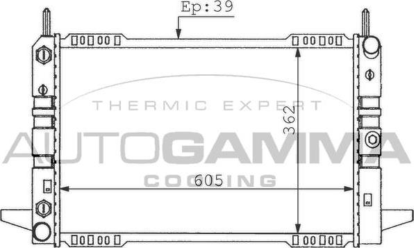 Autogamma 100366 - Радіатор, охолодження двигуна avtolavka.club