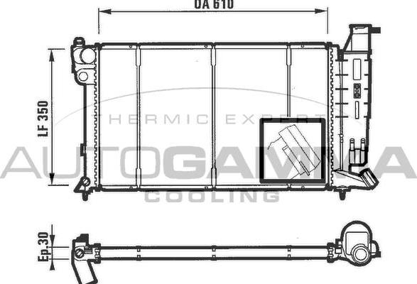 Autogamma 100229 - Радіатор, охолодження двигуна avtolavka.club