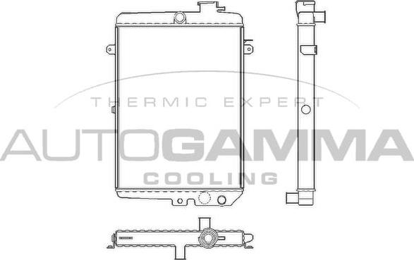 Autogamma 101153 - Радіатор, охолодження двигуна avtolavka.club
