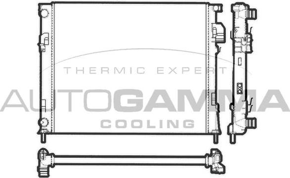 Autogamma 103195 - Радіатор, охолодження двигуна avtolavka.club