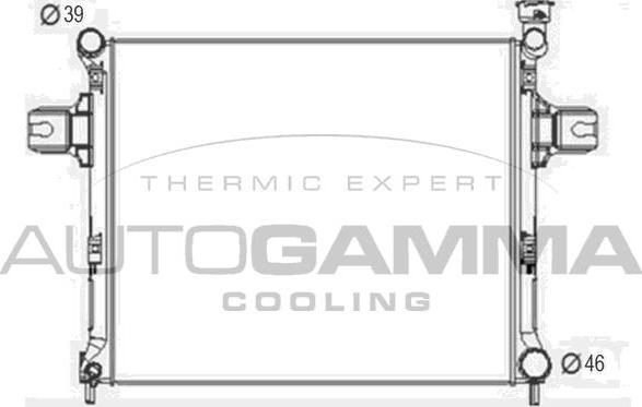Autogamma 107462 - Радіатор, охолодження двигуна avtolavka.club