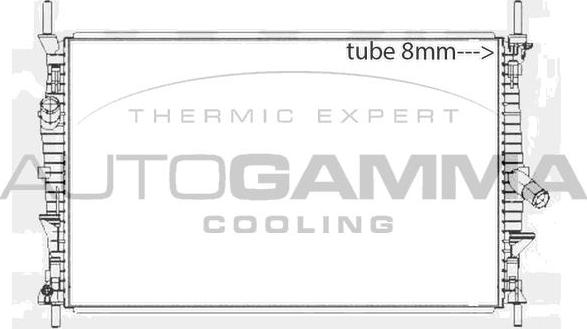 Autogamma 107593 - Радіатор, охолодження двигуна avtolavka.club