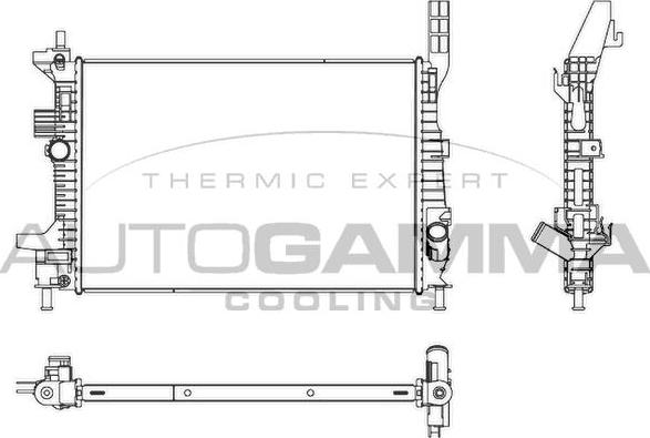 Autogamma 107533 - Радіатор, охолодження двигуна avtolavka.club