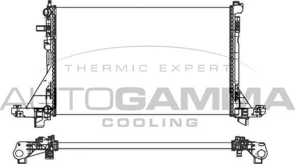 Autogamma 107004 - Радіатор, охолодження двигуна avtolavka.club