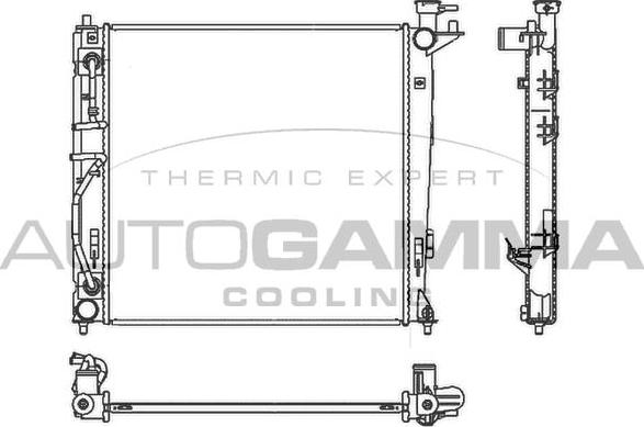 Autogamma 107120 - Радіатор, охолодження двигуна avtolavka.club