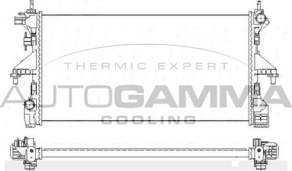 Autogamma 110008 - Радіатор, охолодження двигуна avtolavka.club