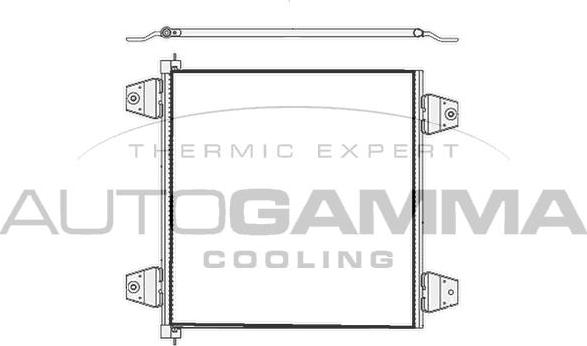 Autogamma 304888 - Конденсатор, кондиціонер avtolavka.club