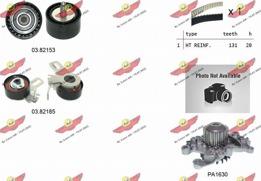 Autokit 04.5476PA - Водяний насос + комплект зубчатого ременя avtolavka.club