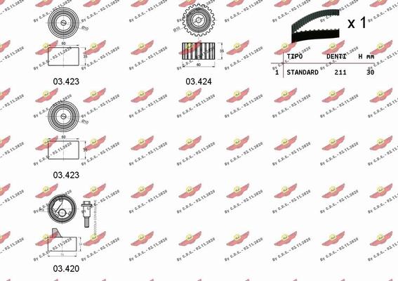 Autokit 04.5182 - Комплект ременя ГРМ avtolavka.club