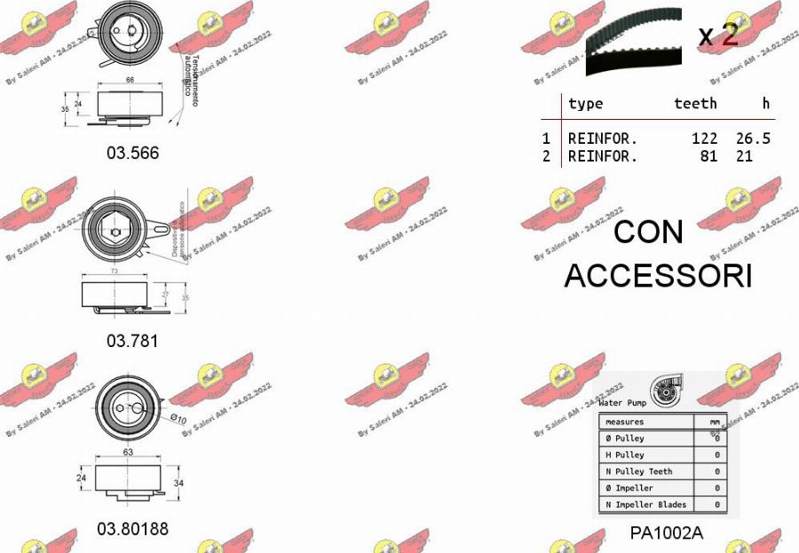 Autokit 04.5364PA - Водяний насос + комплект зубчатого ременя avtolavka.club