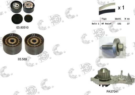 Autokit 04.5336PA - Водяний насос + комплект зубчатого ременя avtolavka.club