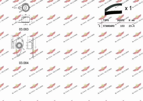 Autokit 04.5224 - Комплект ременя ГРМ avtolavka.club