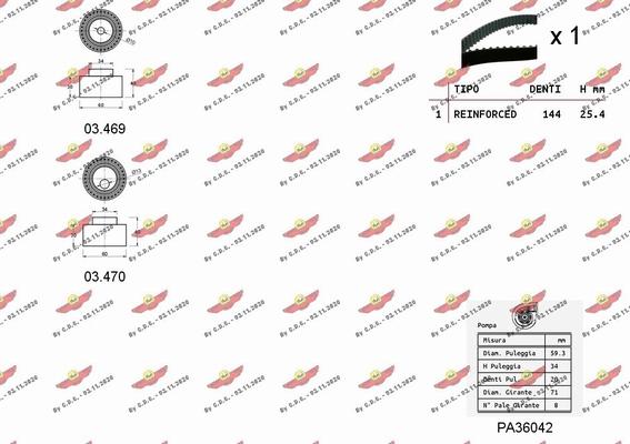 Autokit 04.5274PA - Водяний насос + комплект зубчатого ременя avtolavka.club