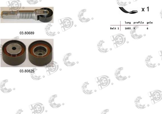 Autokit 060003 - Поликлиновий ремінний комплект avtolavka.club