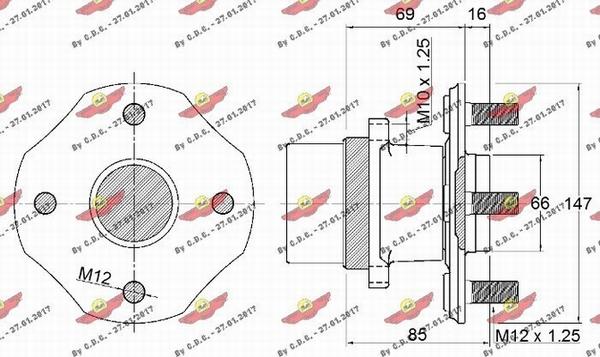 Autokit 01.98294 - Комплект підшипника маточини колеса avtolavka.club