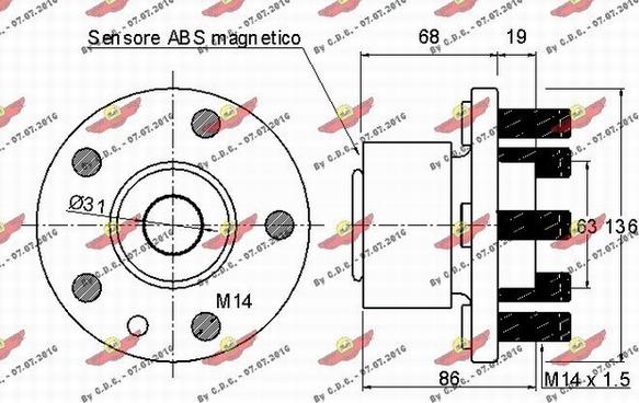 Autokit 01.97751 - Комплект підшипника маточини колеса avtolavka.club