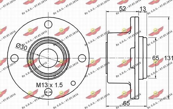 Autokit 01.330 - Комплект підшипника маточини колеса avtolavka.club