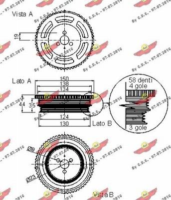 Autokit 03.90056 - Ремінний шків, колінчастий вал avtolavka.club