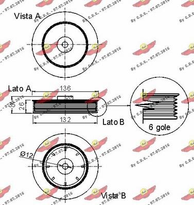 Autokit 03.90005 - Ремінний шків, колінчастий вал avtolavka.club